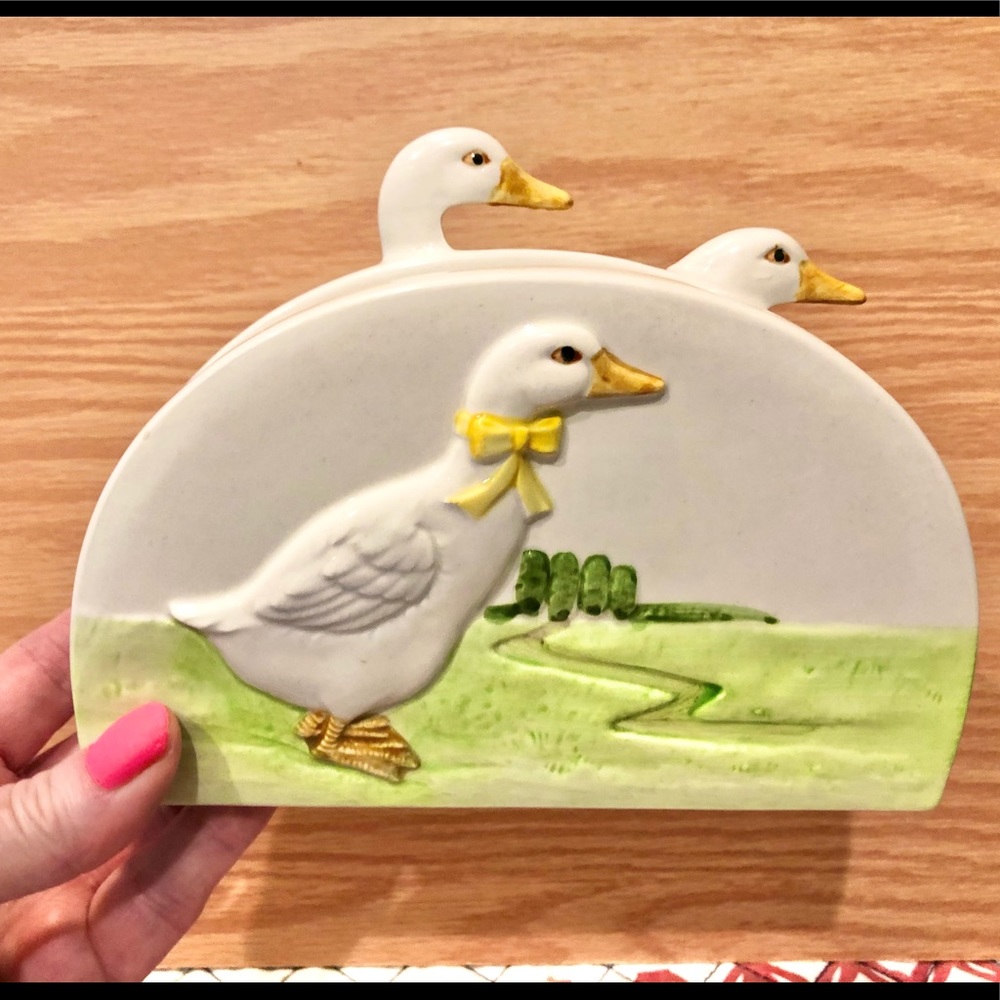 VINTAGE OTAGIRL Geese Napkin Holder